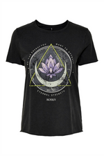 ONLY T-Shirt Black Lotus