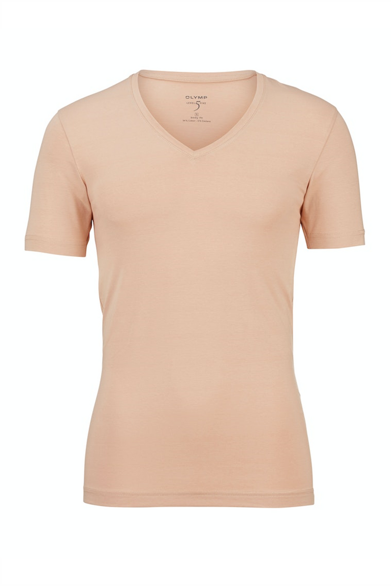 OLYMP Unterzieh T-Shirt Level 5 body fit Caramel