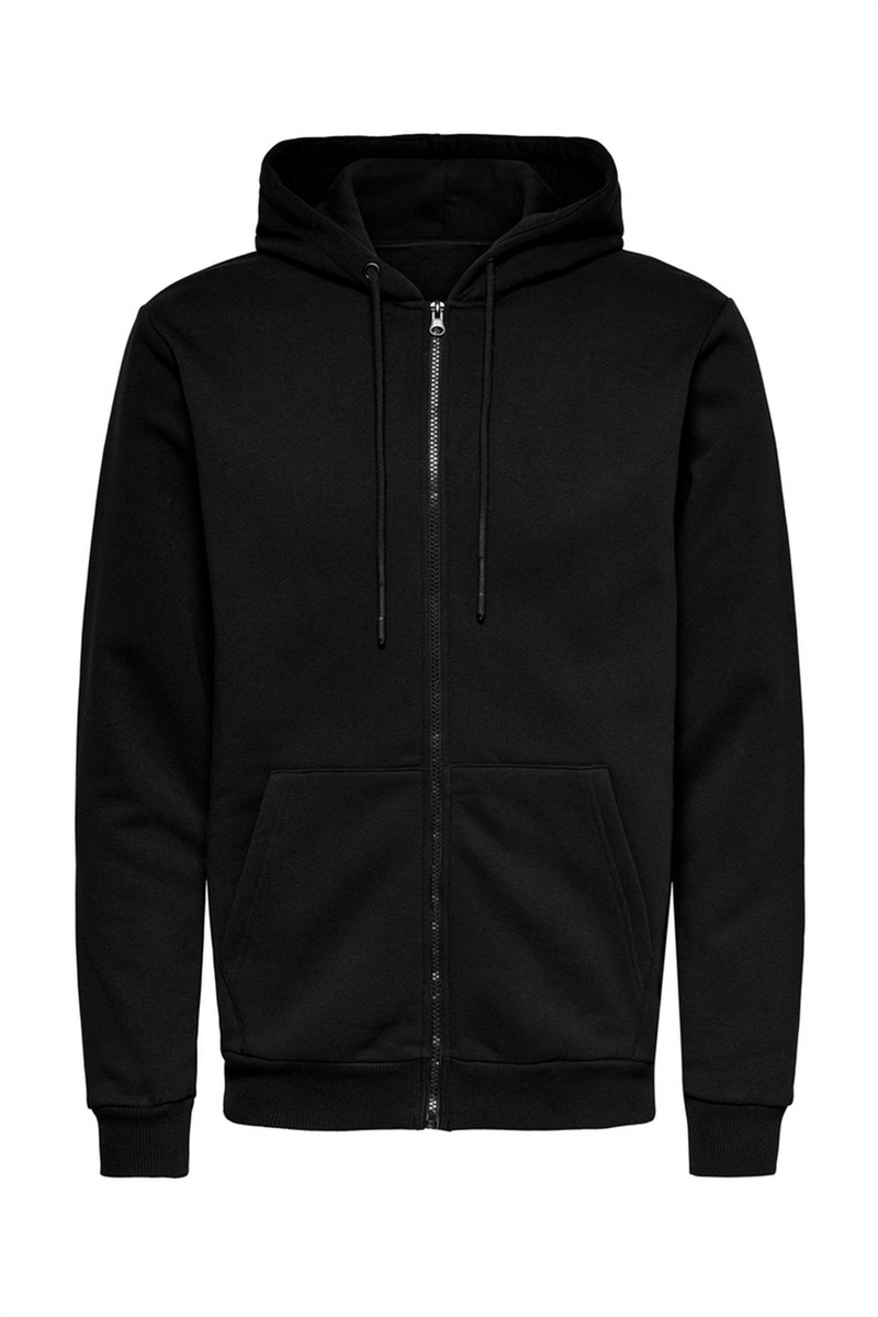 ONLY SONS Sweatshirt Jacke Black Rohbau