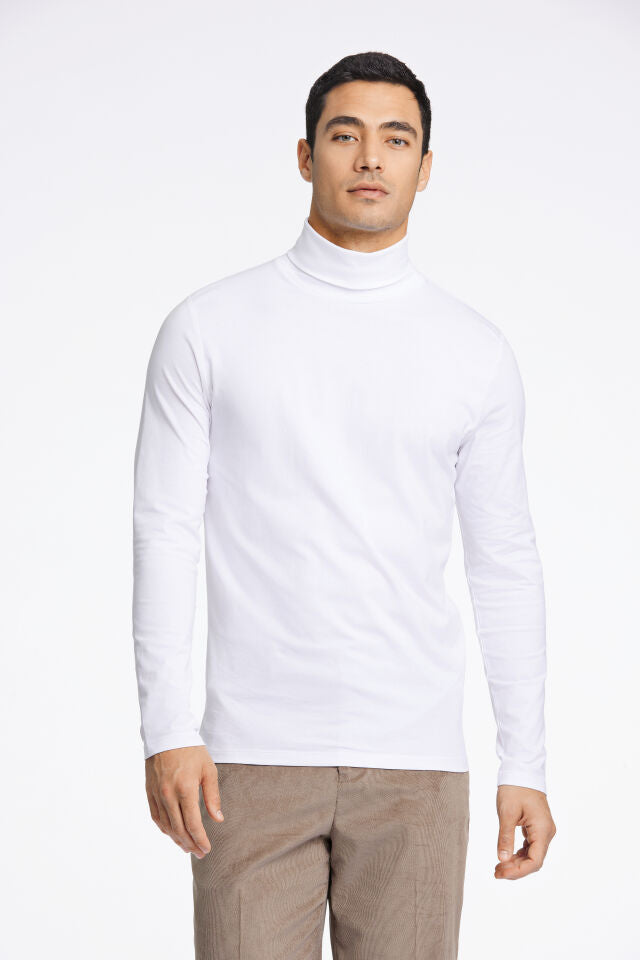 LINDBERGH Rollkragen Shirt White