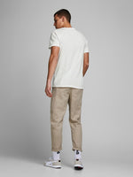 JACK & JONES Split T-Shirt Cloud Dancer