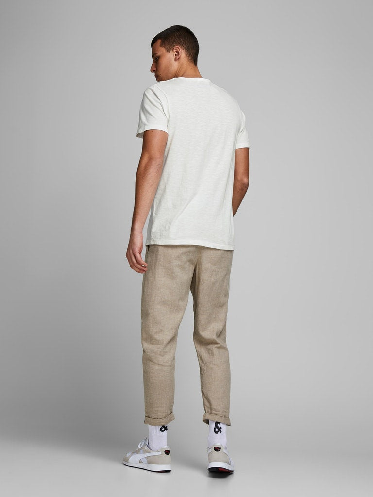 JACK & JONES Split T-Shirt Cloud Dancer