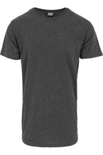 URBAN CLASSICS Shaped Long T-Shirt Charcoal