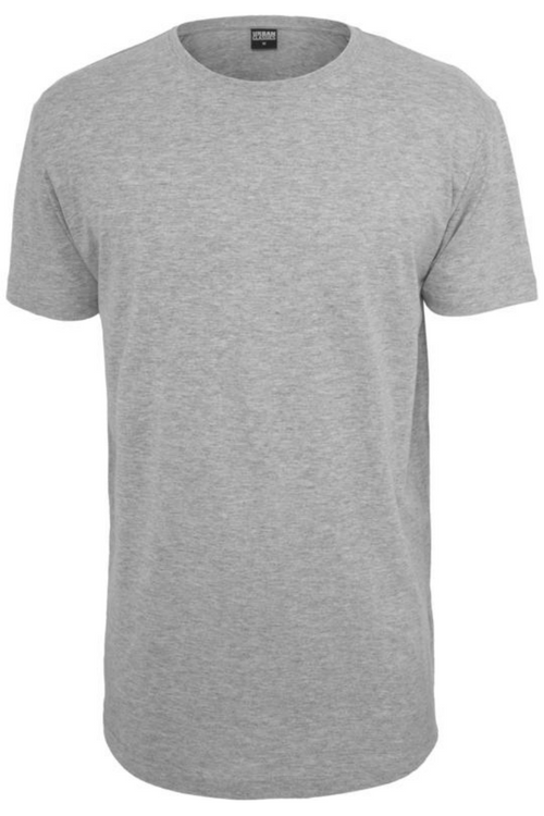 URBAN CLASSICS Shaped Long T-Shirt Grey - Rohbau